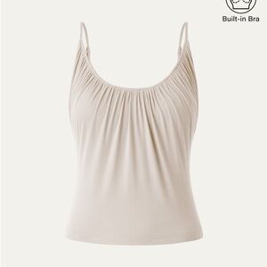 OGL Eco-SkinKiss Scoop Neck Gathered Spaghetti Brami Top XL